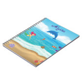 Vergnügen am Sonnenhüdchen Dolphin Beach Personali Notizblock (Linke Seite)