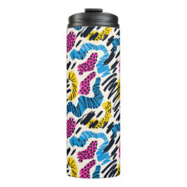 Vergnügen bunt abstrakt zeichnend Tiermuster Thermosbecher