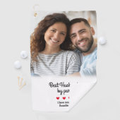 Vergnügen Das beste Husband Par Golfer Foto Modern Golfhandtuch (Insitu)