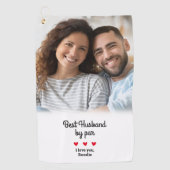 Vergnügen Das beste Husband Par Golfer Foto Modern Golfhandtuch (Vorderseite)