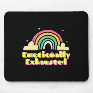 Vergnügen Emotionell erschöpfter Vintager Regenbog Mousepad