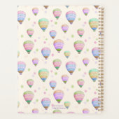 Vergnügen farbenfrohe Heißluftballons Muster Planer (Rückseite)