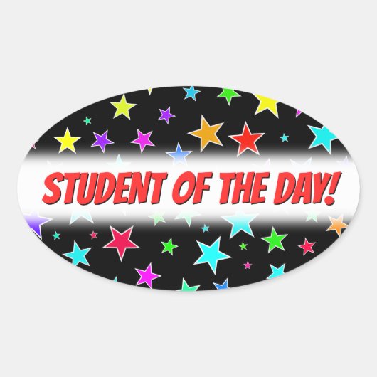 Vergnügen, farbenfrohe Sternenmuster-Sticker Ovaler Aufkleber (Vorderseite)