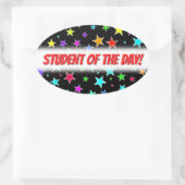 Vergnügen, farbenfrohe Sternenmuster-Sticker Ovaler Aufkleber (Tasche)