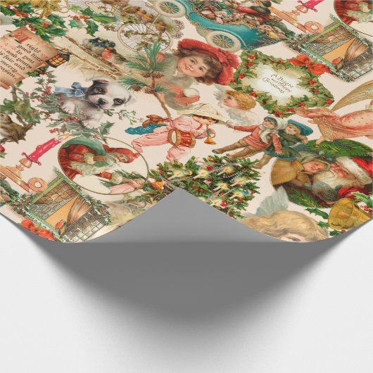 Vergnügen, Feiern und farbenfrohe Weihnachten Geschenkpapier (Ecke)