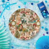 Vergnügen, Feiern und farbenfrohe Weihnachten Pappteller (Party)