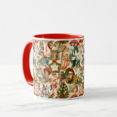 Vergnügen, Feiern und farbenfrohe Weihnachten Tasse (Vorderseite Links)