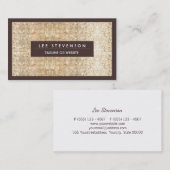 Vergnügen Funkelnd Goldene Folge Retro Salon Visitenkarte (Vorne/Hinten)