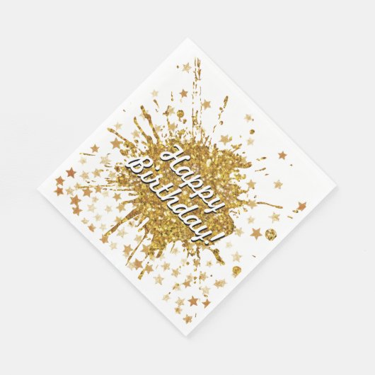 Vergnügen goldene Funkeln Glitzer Graffiti Anstric Serviette (Ecke)