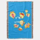 Vergnügen im Fischtank (Cartoon Fisch) Kehllendeck Decke (Vorderseite Vertikal)