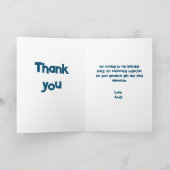 Vergnügen im Pool Schwimmbad Geburtstagsparty Dankeskarte (Innenseite)