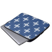 Vergnügen in Blau... Laptopschutzhülle (Vorne Knopf)