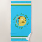 Vergnügen in der Sonne Custom Beach Handtuch (Vorderseite)