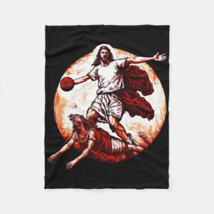 Vergnügen Jesus überquert den Teufel Christlich du Fleecedecke