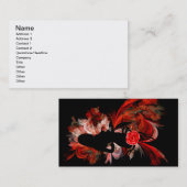 Vergnügen kokette erwachsene Romantikerin auf Rot Visitenkarte (Vorne/Hinten)