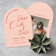 Vergnügen Lässige fette Drinks Save the Date Hochz
