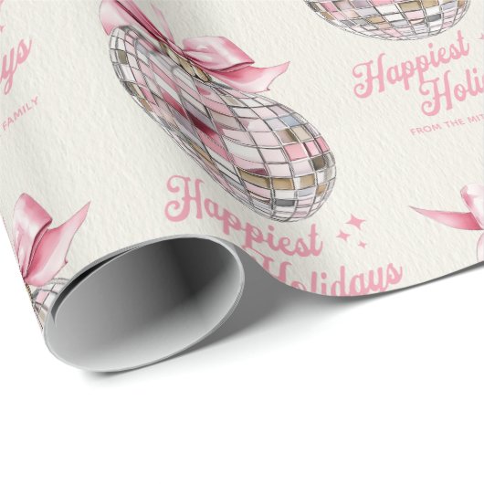 Vergnügen Moderne Disco Ball Ornament Schöne Ferie Geschenkpapier (Rolleneckpunkt)