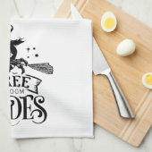 Vergnügen Niedlichen Hexenfreie Broom Rides Hallow Geschirrtuch (Viertel Falte)