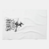 Vergnügen Niedlichen Hexenfreie Broom Rides Hallow Geschirrtuch (Horizontal)