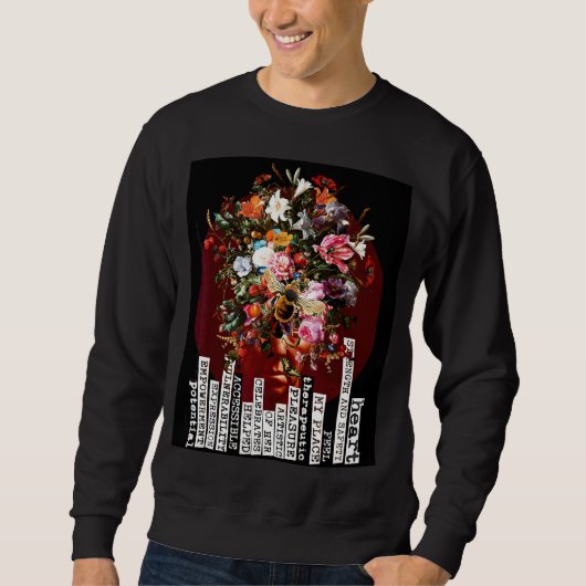 Vergnügen Originale Blumenwelt Kunstwerk Sweatshirt (Vorderseite)