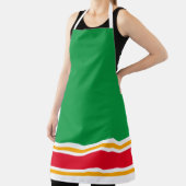 Vergnügen Rot-Gelb-Rennstreifen auf Kelly Green Schürze (InSitu)
