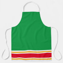 Vergnügen Rot-Gelb-Rennstreifen auf Kelly Green