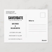 Vergnügen Sie Ihre Fotos Save the Date rustikal Postkarte (Rückseite)