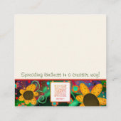 Vergnügen Sie sich, diese blutigen Inspirivity Kin Quadratische Visitenkarte (Rückseite)