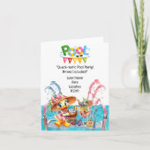"Vergnügen Sie sich: Duck Pool Party mit Drinks!" Einladung (Vorderseite)