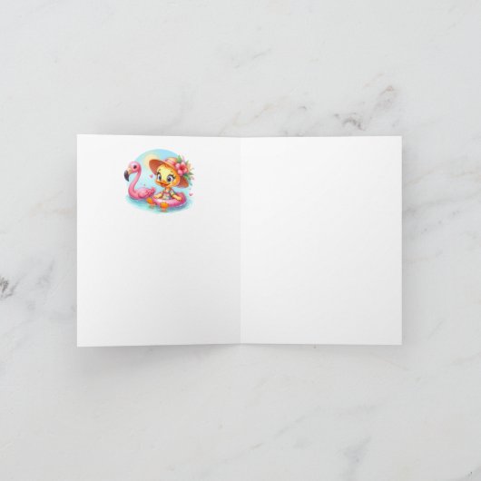 "Vergnügen Sie sich: Duck Pool Party mit Drinks!" Einladung (Innenseite)