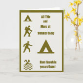 Vergnügen Sie sich mit der Sommercampingkarte Karte (Gelbe Blume)