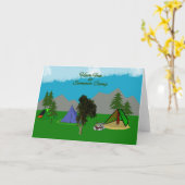 Vergnügen Sie sich mit der Sommercampingkarte Karte (Gelbe Blume)