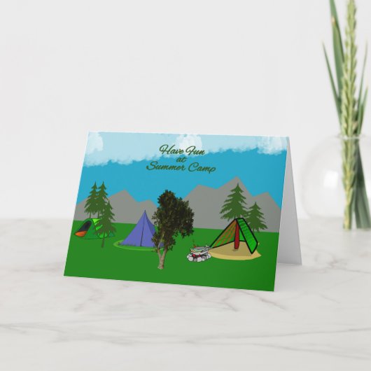 Vergnügen Sie sich mit der Sommercampingkarte Karte (Vorderseite)
