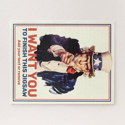 Vergnügen Sie sich mit Sondertext, Onkel Sam "I wo Puzzle (Horizontal)