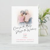 Vergnügen Sie sich, wenn Sie Save the Date Foto-Ko (Stehend Vorderseite)