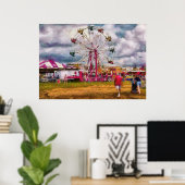Vergnügen - Spaß beim Riesenrad Poster (Heimbüro)