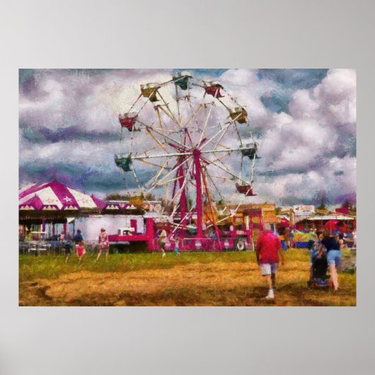 Vergnügen - Spaß beim Riesenrad Poster (Vorne)