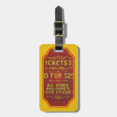Vergnügen - Tickets 3 Dollar Gepäckanhänger (Vorderseite vertikal)