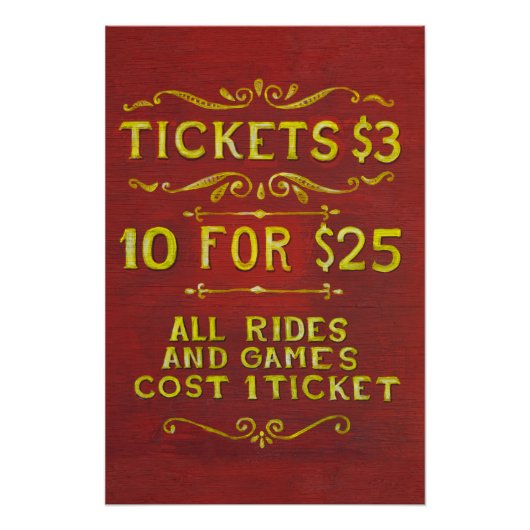 Vergnügen - Tickets 3 Dollar Poster (Vorderseite)