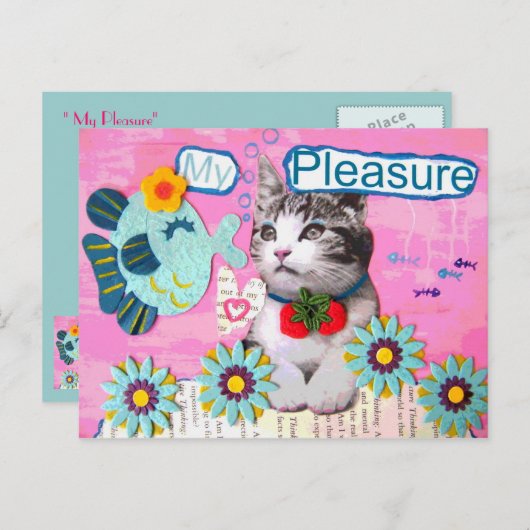 Vergnügen - Vintag Postkarte (Vorne/Hinten)