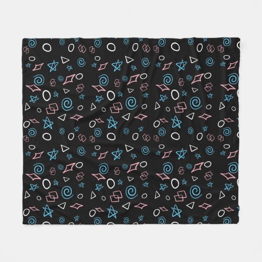 Vergnügen Wiederholung Muster in den trans-Flag Fa Fleecedecke (Vorderseite (Horizontal))