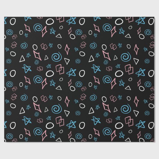 Vergnügen Wiederholung Muster in den trans-Flag Fa Geschenkpapier (Flach)