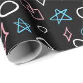 Vergnügen Wiederholung Muster in den trans-Flag Fa Geschenkpapier (Rolleneckpunkt)