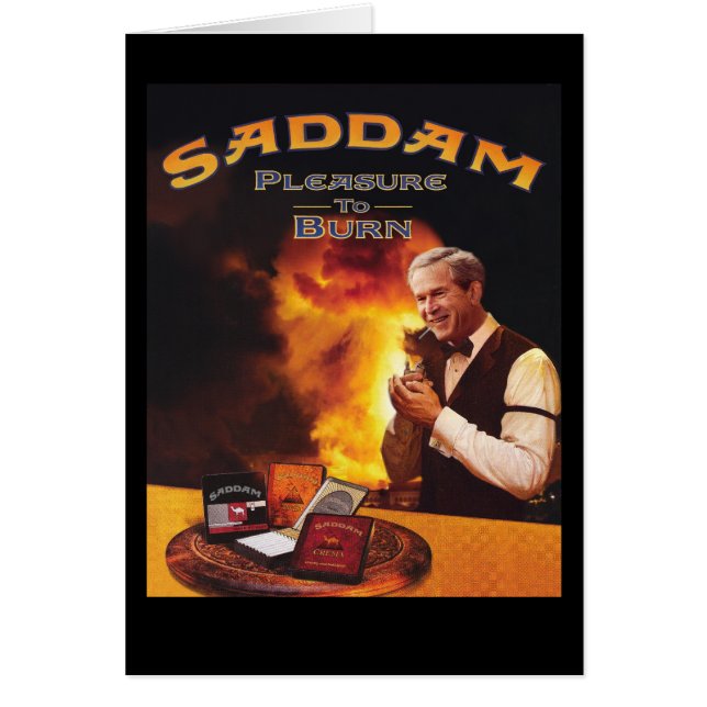 Vergnügen, zu brennen. (Vorne)