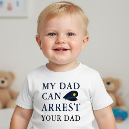 Vergnügt lustiger Polizeibeamte-Baby-Witz Baby T-shirt