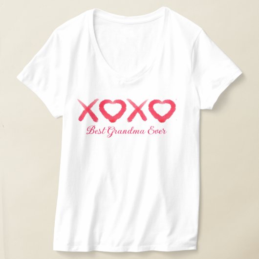 Vergnügt rot gestresste XOXO Liebe küsst Bestes Gr T-Shirt (Ablage )