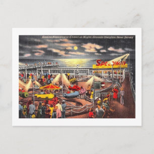 Vergnügungen, Meereshöhen, New Jersey Vintag Postkarte