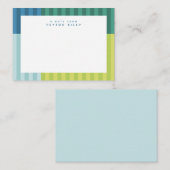 Vergnügungs-bunt Streifen niedlich personalisierte Mitteilungskarte (Vorne/Hinten)