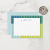 Vergnügungs-bunt Streifen niedlich personalisierte Mitteilungskarte (Vorderseite/Rückseite Beispiel)