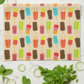 Vergnügungs- und farbenfrohe Popsicles Retro Muste Handtuch (Gefaltet)